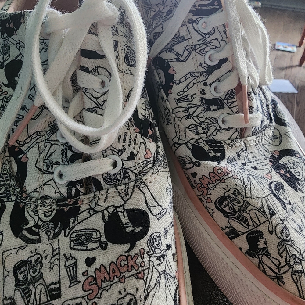 Keds Black and White Graphic Sneakers